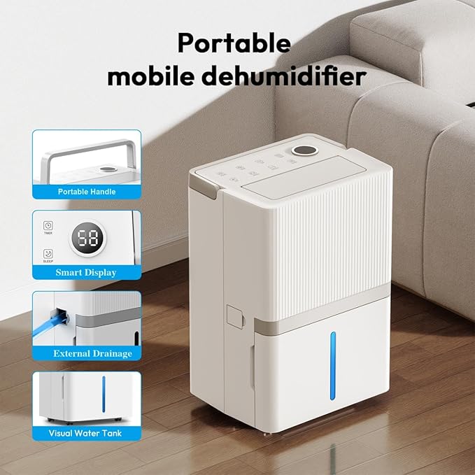 Dehumidifier for Basement, 95 Pint Smart Home Dehumidifier - Image 6