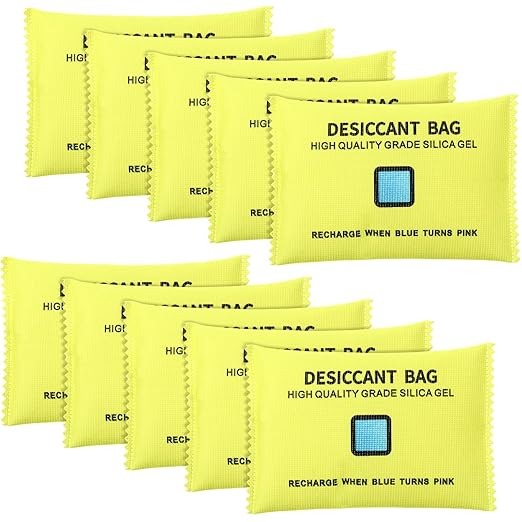 10 Packs 100g Rechargeable Silica Gel Desiccant Moisture Absorbing Bag by Threlaco