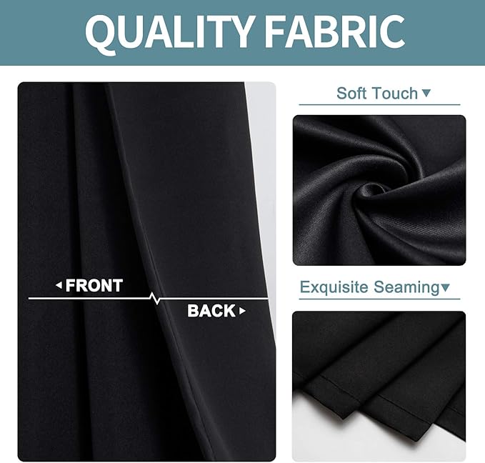 ChrisDowa Blackout Curtains 102 Inches Long 2 Panels Set - Image 3