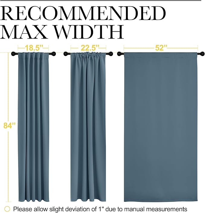 NICETOWN Blackout Curtain Panels Window Draperies - Image 7