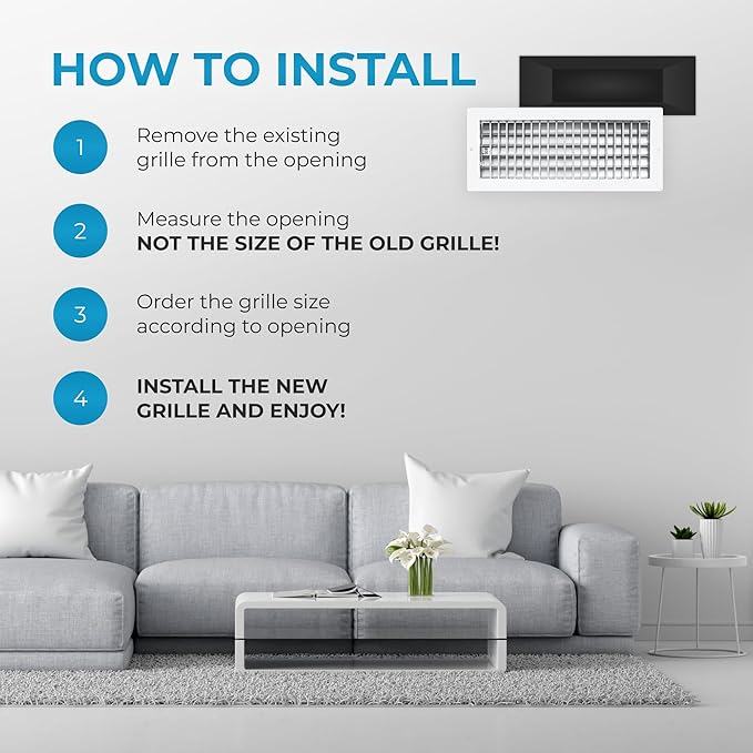 Aluminum 16 x 6 Inch Air Vent Covers Wall AC Grille – Premium Register Vent - Image 6