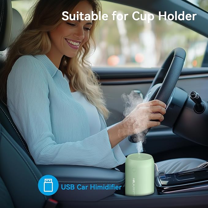 Portable Mini Humidifier, KQLKJ 350ml Small Cool Mist Humidifier, USB Personal - Image 7