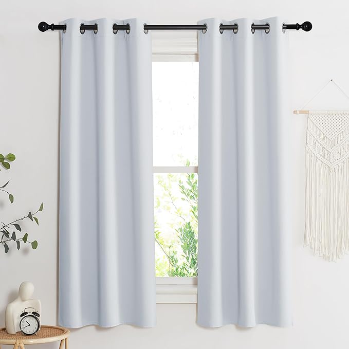 NICETOWN Room Darkening Window Treatment Curtain, Cloud Grey, Single Panel - Image 2