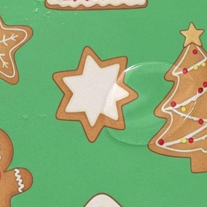Christmas Gingerbread Brown Shower Curtain Liner 72×72 inch - Image 4