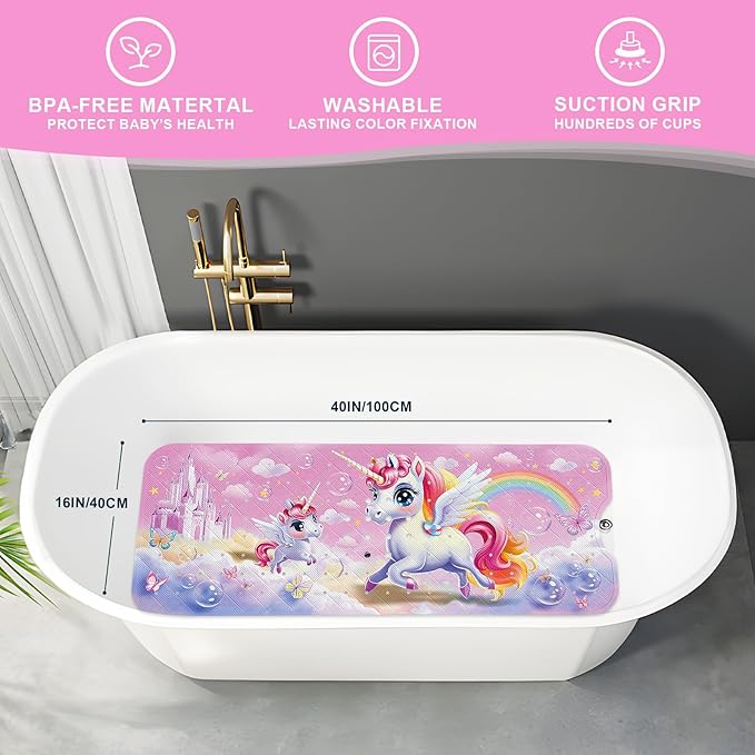 XIYUNTE Baby Bath Mat for Tub Non Slip Kids Bath Mat - Image 2