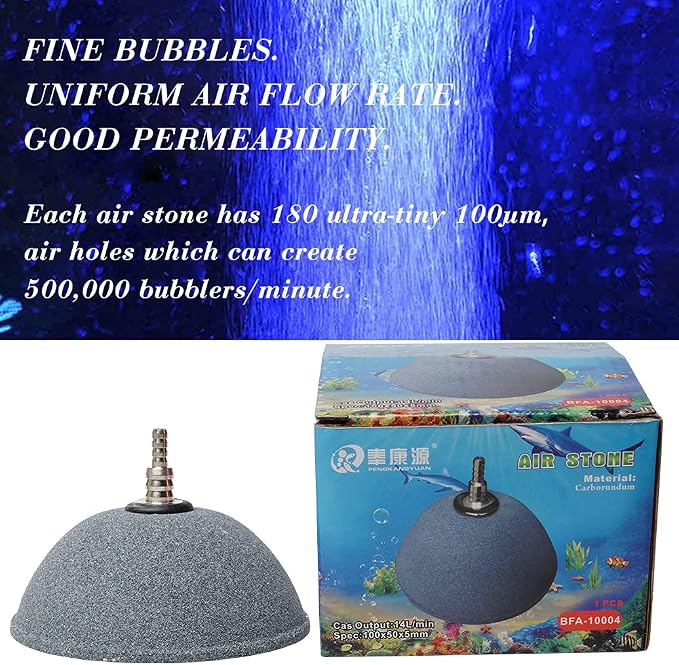 Quickun 4 Inch 6 Inch Updated Crazy Air Mineral Ball Stone Cylinder Bubbler - Image 4