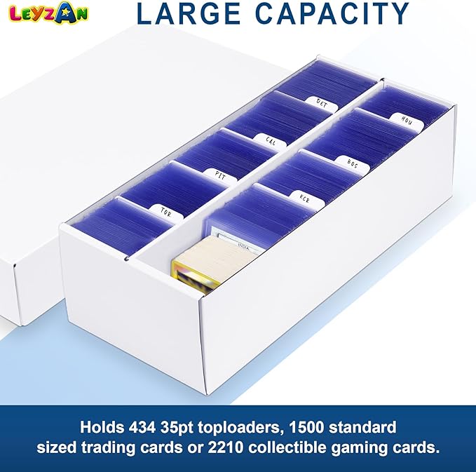 Trading Card Storage Box 6 Pack–1600 Count Cardboard Organizer - Image 5