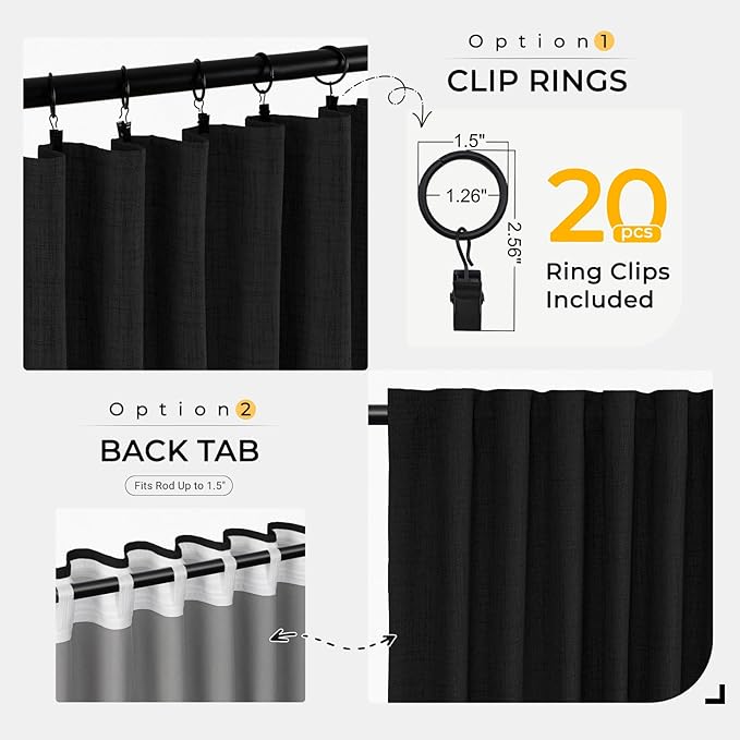 INOVADAY Thermal Sliding Door Curtains 100% Blackout Curtains - Image 4