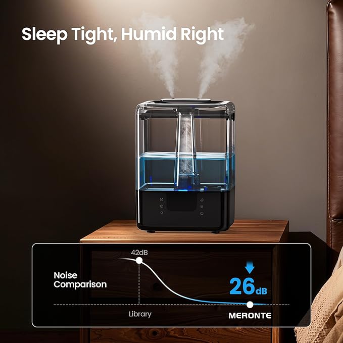 Smart Humidifiers for Bedroom Home, 6L Cool Mist Top Fill Humidifier Large Room - Image 5