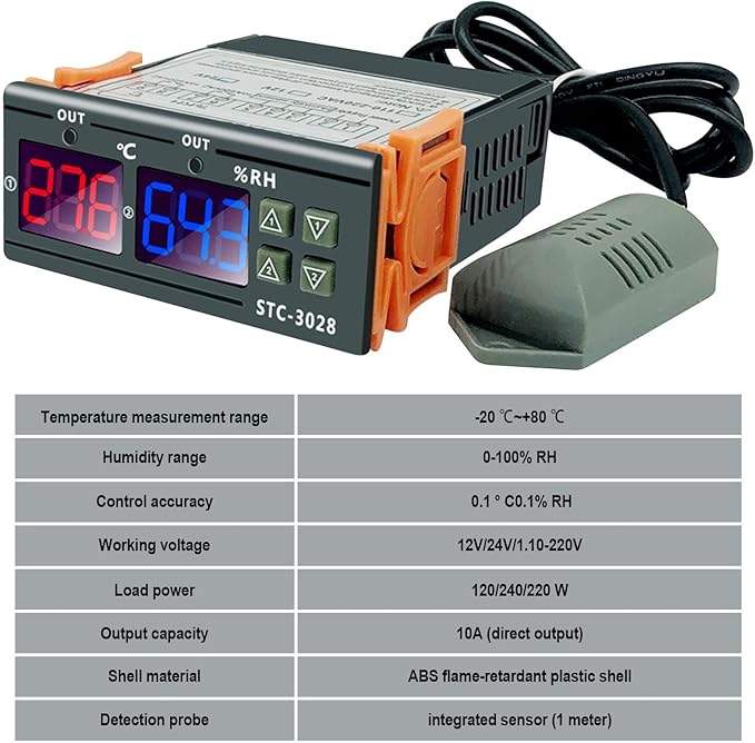 2Pcs All-Purpose Intelligent Digital Display Temperature and Humidity Controller - Image 2