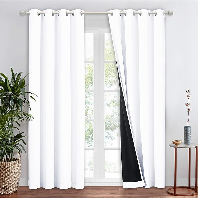 NICETOWN 100% Blackout Window Curtain Panel, Cold and Full Light Blocking Drape by NICETOWN