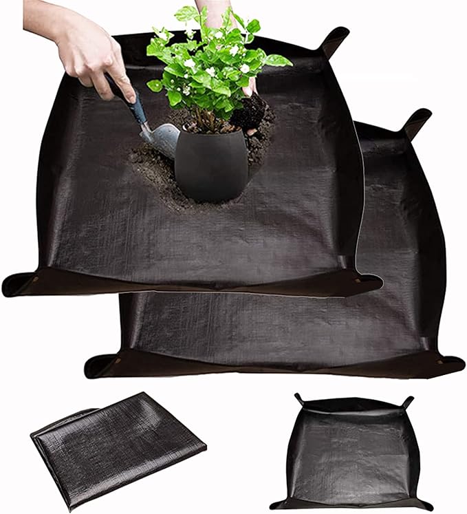 BIUWING 2PCS 39.4" x 39.4" Large Plant Repotting Mat Waterproof Transplanting by BIUWING