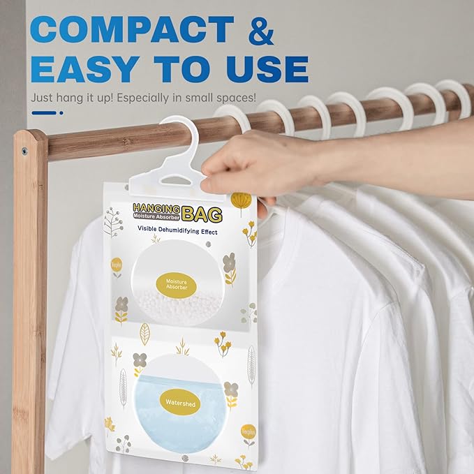 Vacplus Moisture Absorbers, Hanging Closet Dehumidifier Bags, Humidity Packs - Image 4