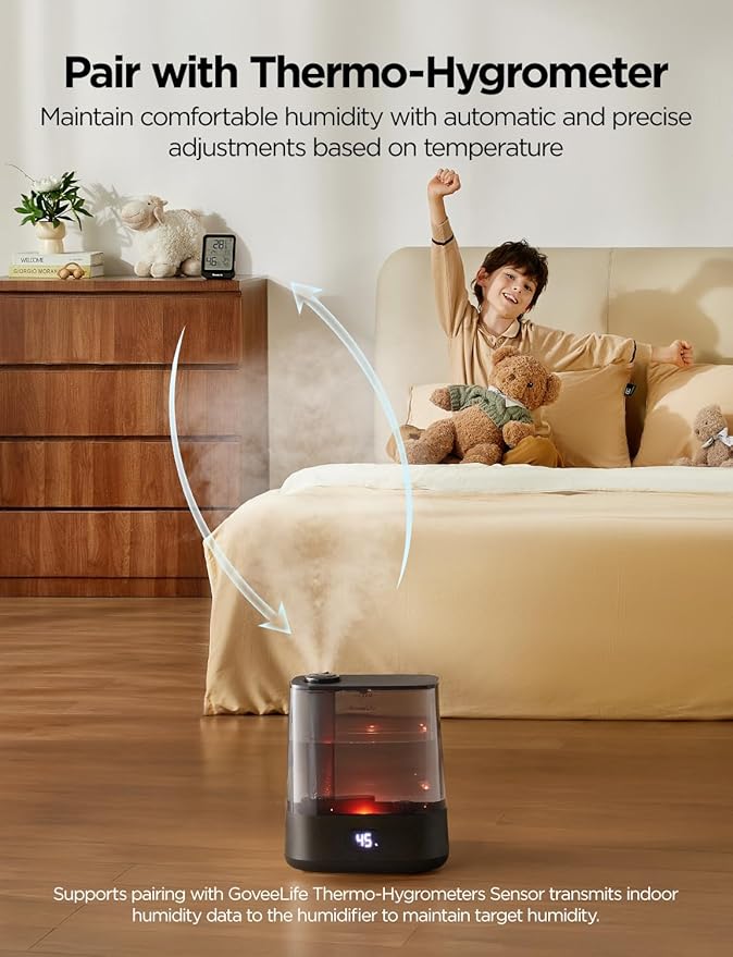 GoveeLife Smart Humidifiers for Bedroom, 6L Cool Mist Top Fill for Large Room - Image 3