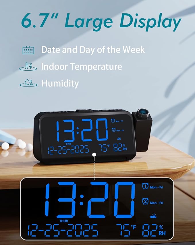 Roxicosly Projection Alarm Clock - Image 4