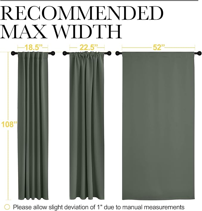 NICETOWN Bedroom Blackout Curtain Panels - Image 7