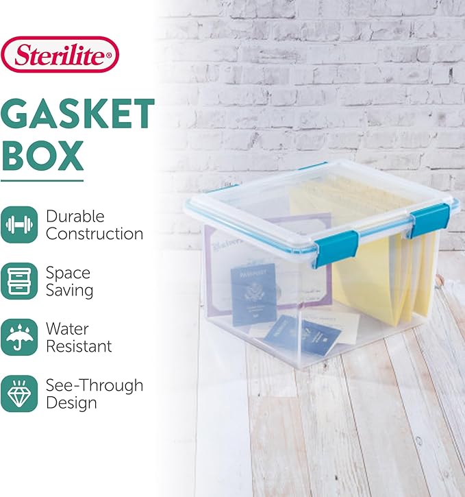 Sterilite 16-Pack Gasket Box, Weather-Resistant Storage Bins - Image 2