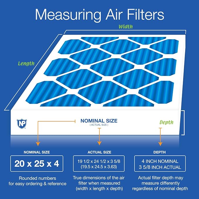 Nordic Pure 20x25x4 Pleated MERV 7 Air Filters 6 Pack - Image 2