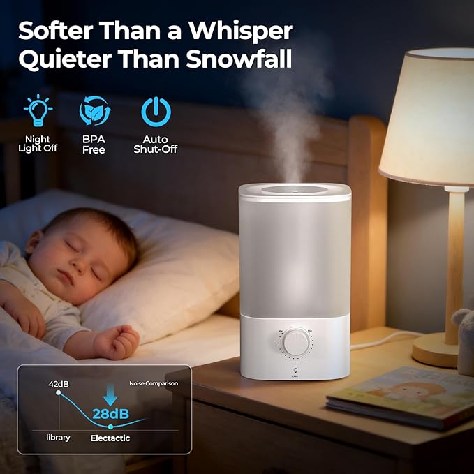 Cool Mist Humidifier for Bedroom & Baby Nursery - Image 5