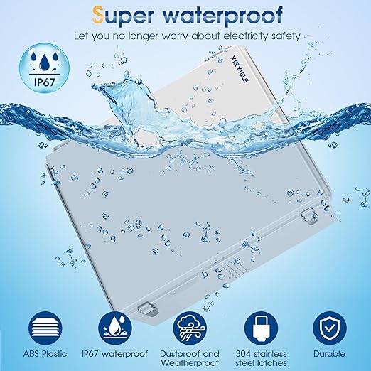 Waterproof Outdoor Project ABS Plastic Junction Box IP67 Weatherproof Dustproof - Image 2