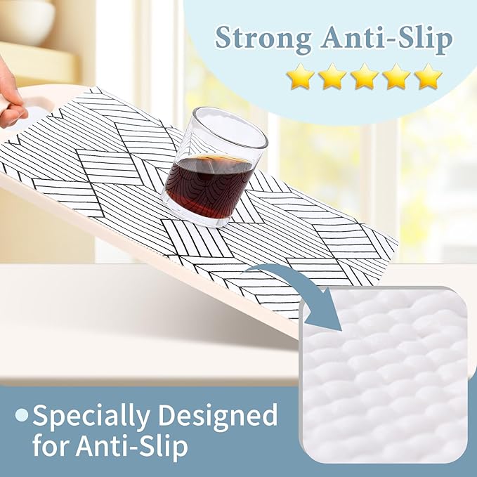 Shelf Liners for Kitchen Cabinets Non Adhesive Shelf Liner Paper Non-Slip - Image 2