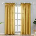 L.Z.E Non-See-Through Privacy Curtains 84 Inches Long 2 Panels Set, Rod Pocket by LZE
