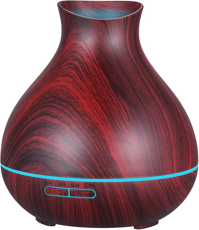 BZseed Aromatherapy Essential Oil Diffuser 550ml 12 Hours Wood Grain Aroma by BZseed+Diffuser
