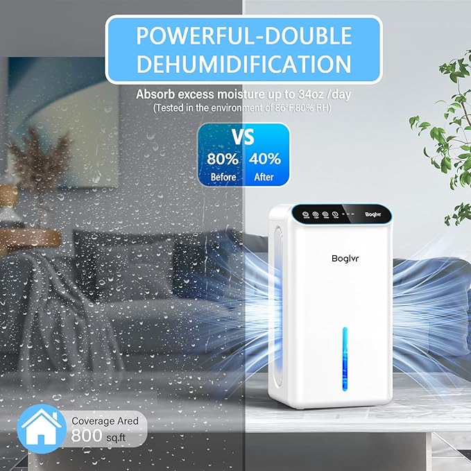 Dehumidifiers, Dehumidifier for Home Quiet Small Dehumidifier for Bedroom - Image 3