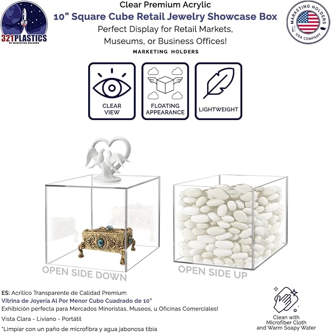 Marketing Holders 10" Acrylic Display Riser Box - Image 3