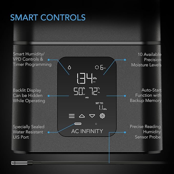 AC Infinity CLOUDFORGE T7, Plant Humidifier 15L - Image 3