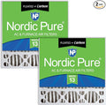 Nordic Pure 20x20x5 Pleated MERV 13 Plus Carbon Air Filters 2 Pack | Actual by NordicPure