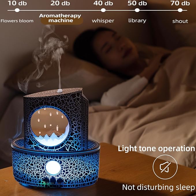 Aromatherapy Humidifier for Sleep Relaxation, Raindrop Humidifiers, - Image 5