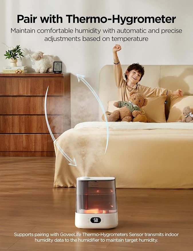 GoveeLife Smart Humidifiers for Bedroom, 6L Cool Mist Top Fill for Large Room - Image 3