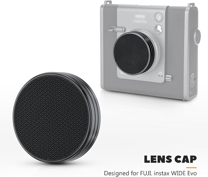 Silicone-Textured Lens Cap for Fujifilm Insta Wide Evo, Aluminum Anti-Dust - Image 7
