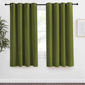 NICETOWN Blackout Curtain 57 inch Length, W55 x L57 Inch, Olive Green, 8 by NICETOWN
