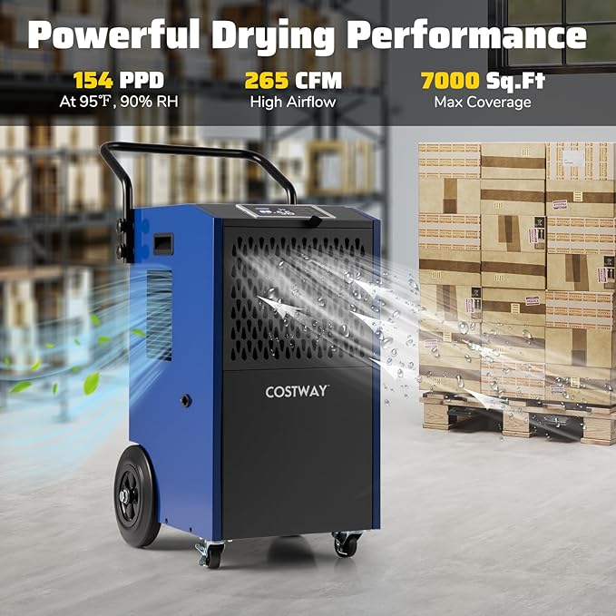 COSTWAY 154 Pints Commercial Dehumidifier - Image 4