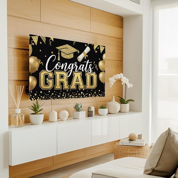Graduation Celebration Balloon Indoor TV Cover, Elastic TV Screen Protector - Image 3