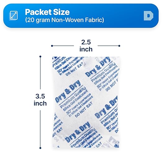 Dry & Dry 20 Gram Silica Gel Packets, Desiccants - Image 6