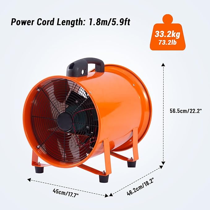 16 in Two Speed Utility Blower Exhaust Fan - Image 2