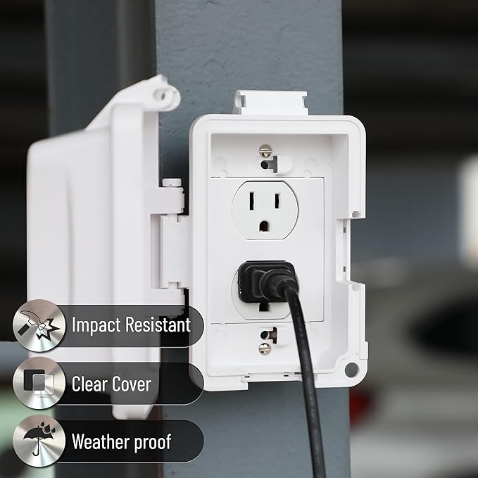 Bates Choice Weatherproof Electrical Outlet Cover, 120 Volts AC, Compatible - Image 6