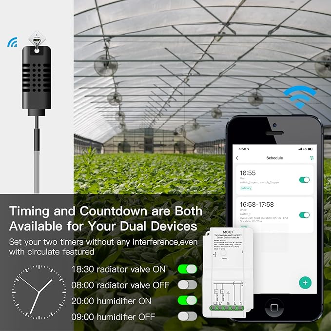 MOES WiFi Smart Temperature Switch Module Sensor - Image 5