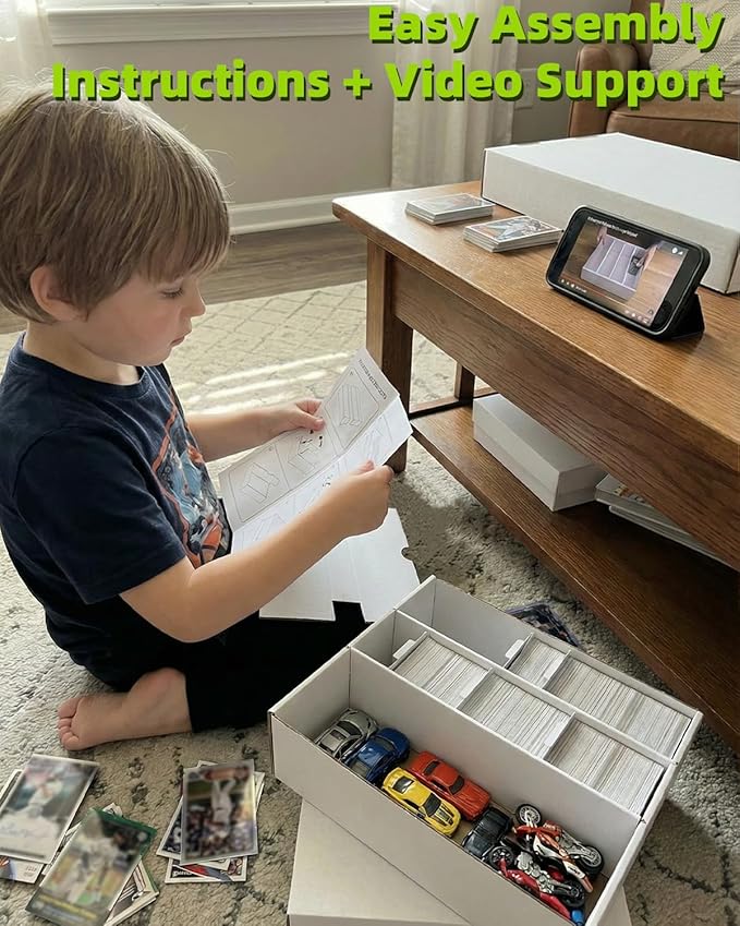 Trading Card Storage Box with 4 Cards Stoppers, Standard Card, Bulk Collectible - Image 4