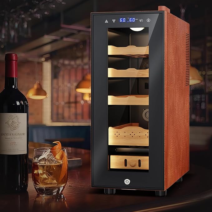 Electric Humidor with Leather-35L Cooling & Heating Humidor, Smart Touch - Image 8