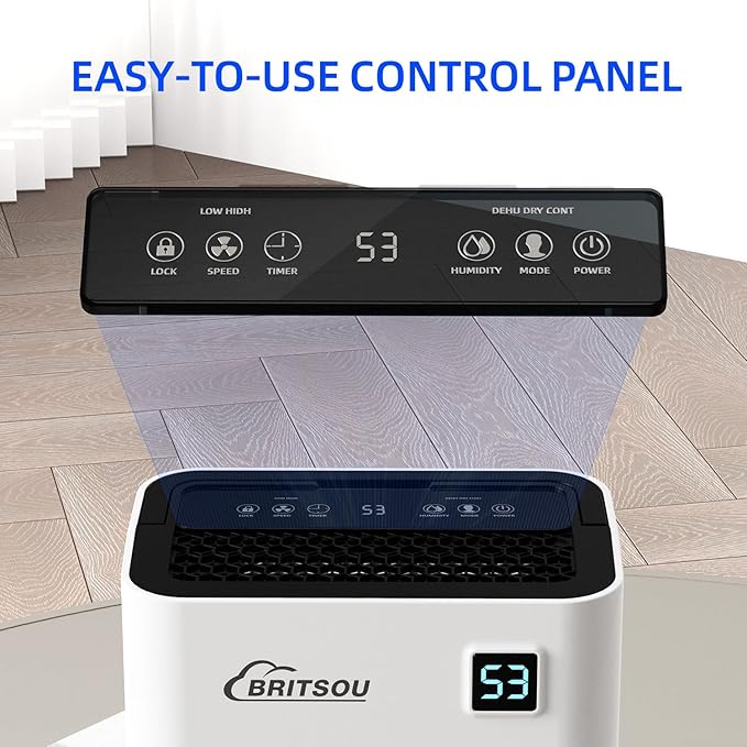 Britsou 50 Pints Dehumidifier for Basement - Image 4