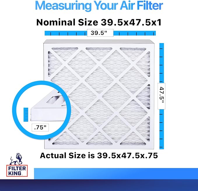 Filter King 39.5x47.5x1 Air Filter | 4-PACK | MERV 8 HVAC Pleated A/C Furnace - Image 2