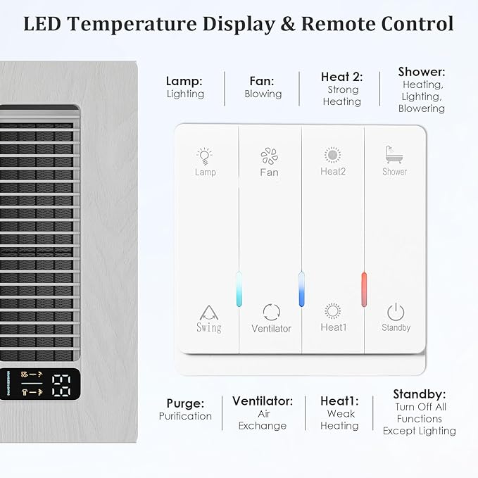 4 in 1 Bathroom Exhaust Fan - Image 3