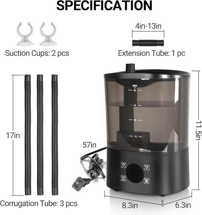 REPTI ZOO 4L Reptile Fogger Mister, Reptile Humidifier - Image 9