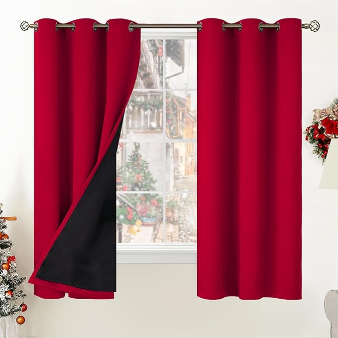 BGment Christmas 100% Blackout Curtains Thermal Insulated by BGment