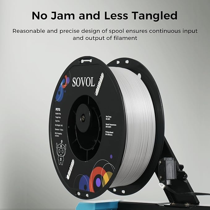 Sovol 3D Printer PETG Filament 1.75mm 1KG, High Precision, Strong Toughness - Image 5
