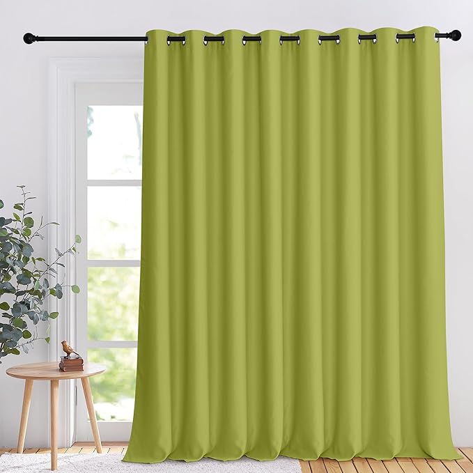 NICETOWN Blackout Patio Sliding Door Curtain 108 inches Long, Extra Wide Window by NICETOWN